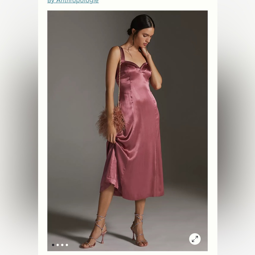 Rose / Dark Mauve Midi Dress